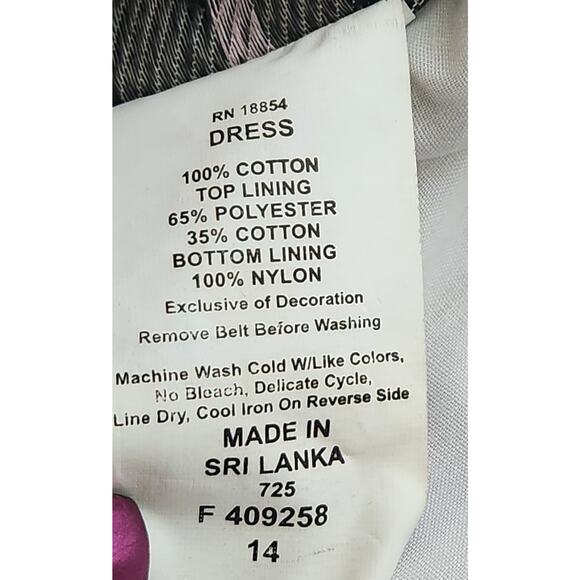 Rare Editions Brown White Floral Print Halter Fit N Flare Dress 14 Lightweight - Picture 6 of 6